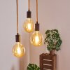 Garland Plafondlamp Hout donker, Zwart, 3-lichts