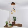 Garland Plafondlamp Hout donker, Zwart, 3-lichts