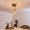 Garland Plafondlamp Hout donker, Zwart, 3-lichts