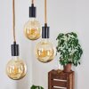 Garland Plafondlamp Hout donker, Zwart, 3-lichts