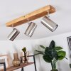 Zuoz Plafondlamp Hout licht, 3-lichts