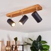 Zuoz Plafondlamp Hout licht, 3-lichts