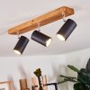 Zuoz Plafondlamp Hout licht, 3-lichts