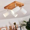 Zuoz Plafondlamp Hout licht, 4-lichts