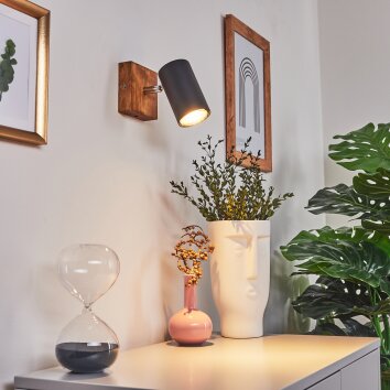 Zuoz Plafondlamp Hout licht, 1-licht