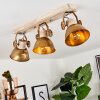 Orny Plafondlamp Brons, Hout licht, 3-lichts