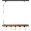 Brilliant Woodhill Hanglamp Hout donker, Zwart, 5-lichts