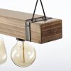 Brilliant Woodhill Hanglamp Hout donker, Zwart, 5-lichts