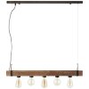 Brilliant Woodhill Hanglamp Hout donker, Zwart, 5-lichts