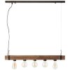 Brilliant Woodhill Hanglamp Hout donker, Zwart, 5-lichts