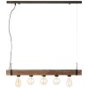 Brilliant Woodhill Hanglamp Hout donker, Zwart, 5-lichts