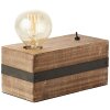 Brilliant Woodhill Tafellamp Hout donker, Zwart, 1-licht