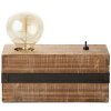 Brilliant Woodhill Tafellamp Hout donker, Zwart, 1-licht