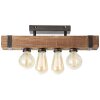 Brilliant Woodhill Plafondlamp Hout donker, Zwart, 4-lichts