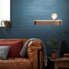 Brilliant Woodhill Muurlamp Hout donker, Zwart, 1-licht