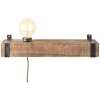 Brilliant Woodhill Muurlamp Hout donker, Zwart, 1-licht