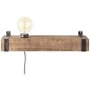 Brilliant Woodhill Muurlamp Hout donker, Zwart, 1-licht