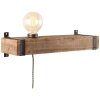 Brilliant Woodhill Muurlamp Hout donker, Zwart, 1-licht