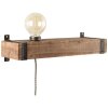 Brilliant Woodhill Muurlamp Hout donker, Zwart, 1-licht