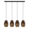 Globo NARRI Hanger Zwart-Goud, 4-lichts