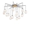 Ideallux RHAPSODY Hanglamp Messing, Zwart, 16-lichts