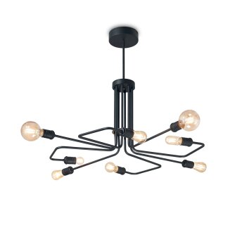 Ideallux TRIUMPH Hanglamp Zwart, 8-lichts