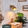 Orny Muurlamp Brons, Hout licht, 1-licht