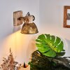 Orny Muurlamp Brons, Hout licht, 1-licht