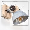 Orny Muurlamp Hout licht, Zilver, 1-licht