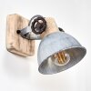 Orny Muurlamp Hout licht, Zilver, 1-licht