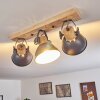 Orny Plafondlamp Hout licht, 3-lichts