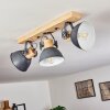 Orny Plafondlamp Hout licht, 3-lichts