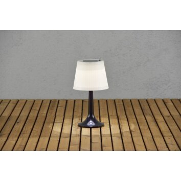 Konstsmide Assisi Solarlamp LED Zwart