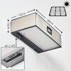 Attu Buiten wandlamp solar LED Nikkel mat, 1-licht