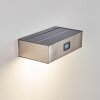 Attu Buiten wandlamp solar LED Nikkel mat, 1-licht