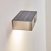 Attu Buiten wandlamp solar LED Nikkel mat, 1-licht