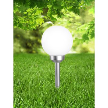 Globo Solar Kogellamp LED Zilver, 1-licht