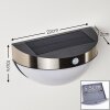 Basra Solarlamp LED Chroom, 1-licht, Bewegingsmelder