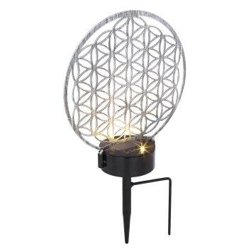 Globo Solarlamp LED Zilver, 2-lichts