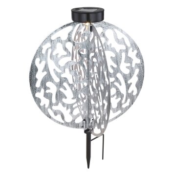 Globo Solarlamp LED Zilver, 1-licht