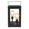 Globo Solarlamp LED Zwart, 2-lichts