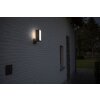 Lutec CUBA Buiten muurverlichting LED Antraciet, 1-licht, Bewegingsmelder