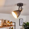 Elm Plafondlamp Antraciet, Hout licht, 1-licht