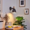 Elm Muurlamp Antraciet, Hout licht, 1-licht