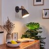 Elm Muurlamp Antraciet, Hout licht, 1-licht