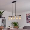 Tulla Hanglamp Messing, Zwart, 5-lichts