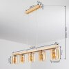 Saltaire Hanglamp Hout licht, Zilver, 5-lichts