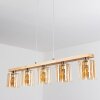 Saltaire Hanglamp Hout licht, Zilver, 5-lichts