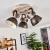 Orny Plafondlamp Bruin, Hout licht, 3-lichts