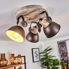 Orny Plafondlamp Bruin, Hout licht, 3-lichts